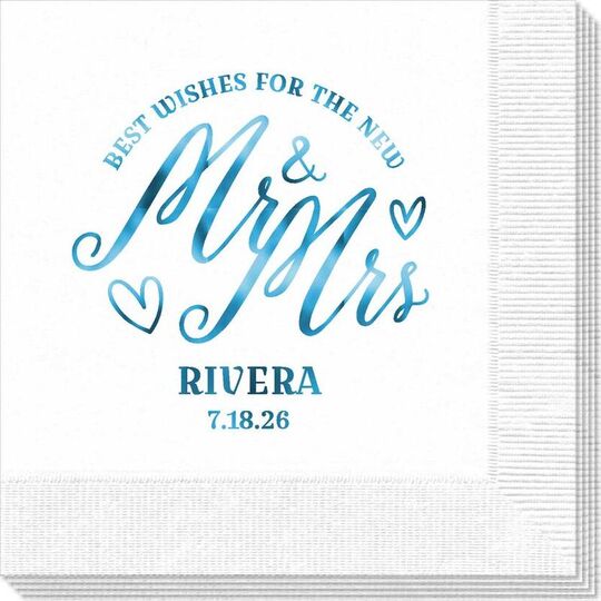 Mr. and Mrs. Best Wishes Napkins